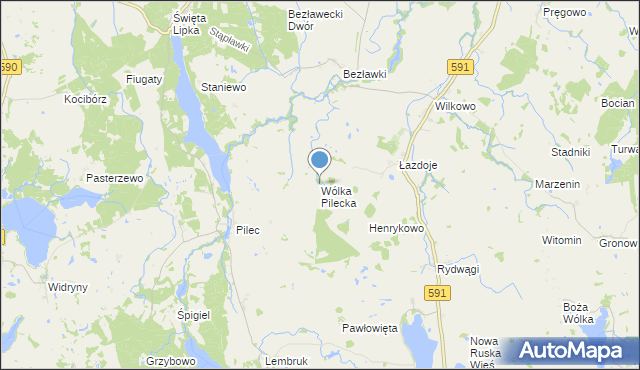 mapa Wólka Pilecka, Wólka Pilecka na mapie Targeo